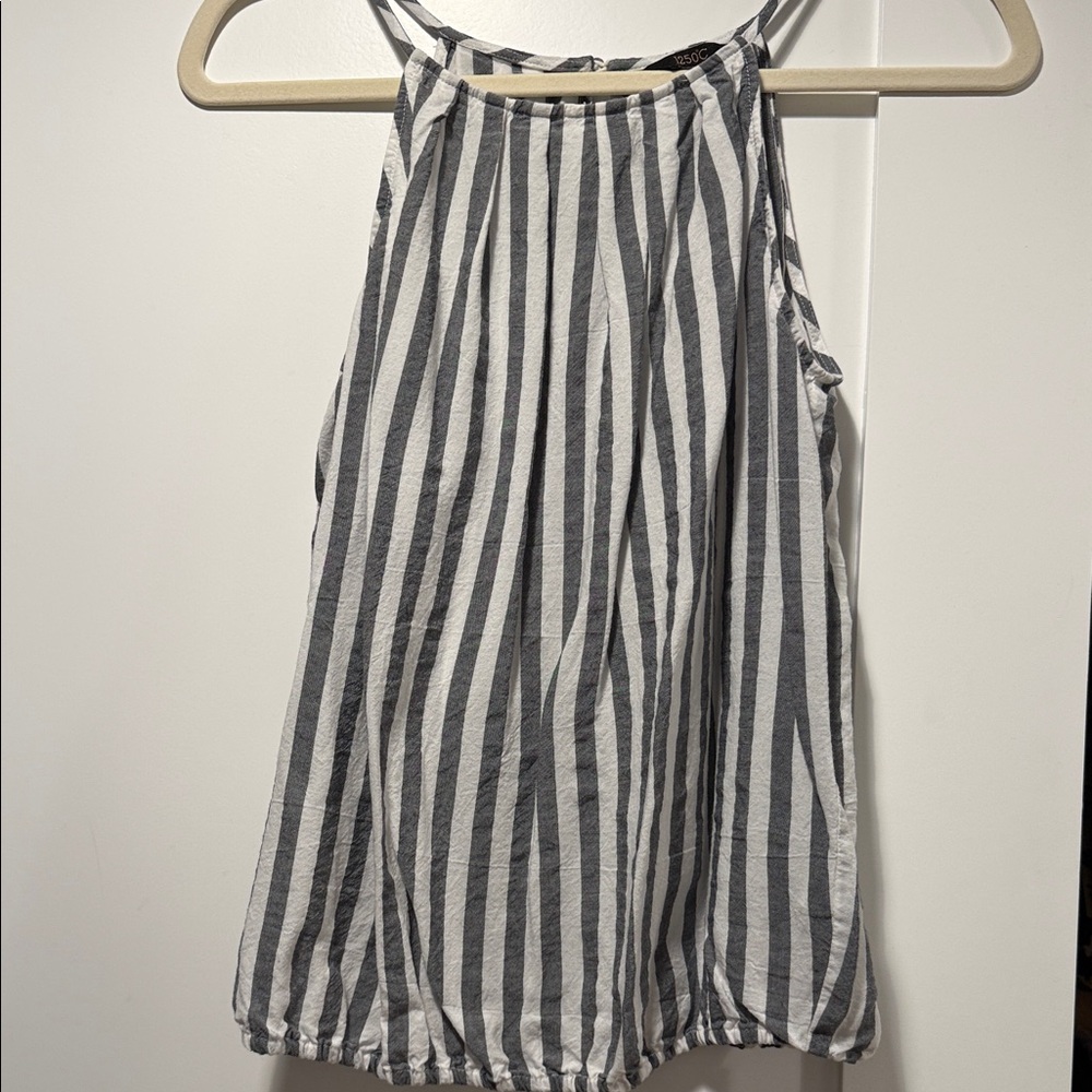 Striped Halter Neck Top